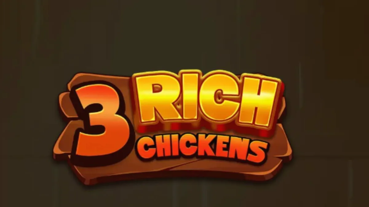 Interface do jogo 3 Rich Chickens com galinhas e ovos coloridos